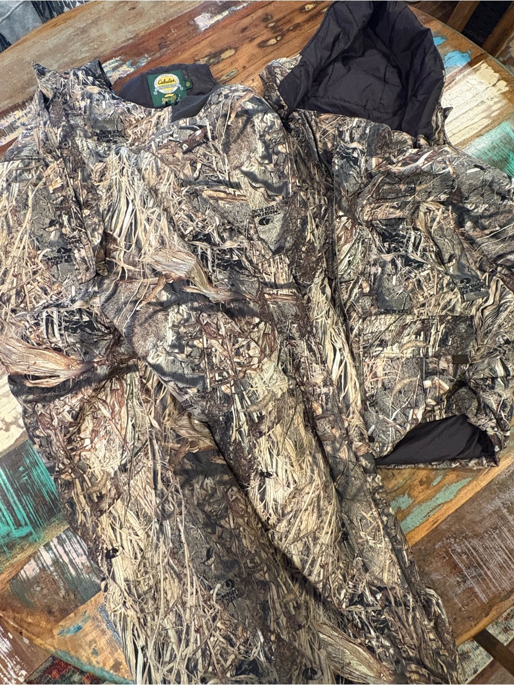 Cabela’s Mossy Oak Duck Dry Plus Camo Bibs & Jacket Set 2XL